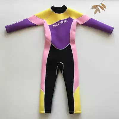 Children's swimsuit winter warm girl thick diving suit with boys professional long sleeve cold hot spring swimsuit