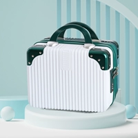 Белый с темно -зеленым [угловая модель алюминиевой сумки]