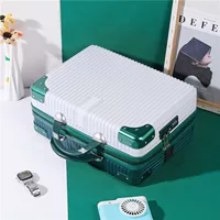 Белый с темно -зеленым [Угловая модель алюминиевой сумки обновления]