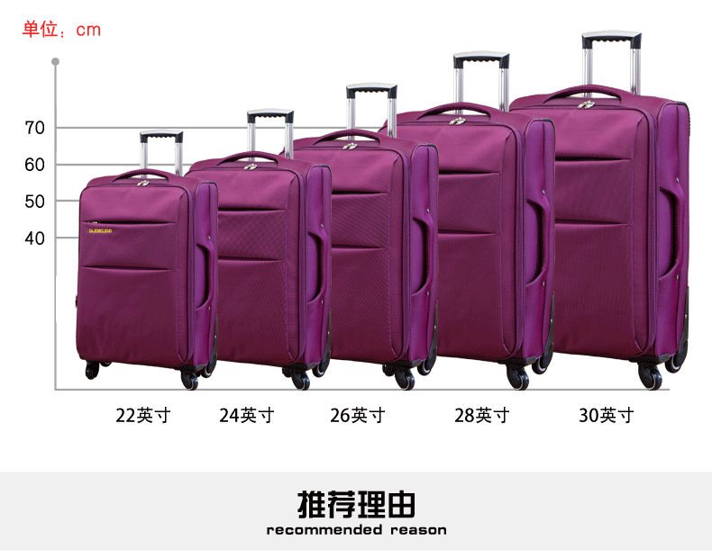 Kinh doanh vải Oxford vali nam 28 inch vali phổ bánh xe nữ vải hộp dung lượng lớn mật khẩu hộp nội trú khung - Va li va li kéo
