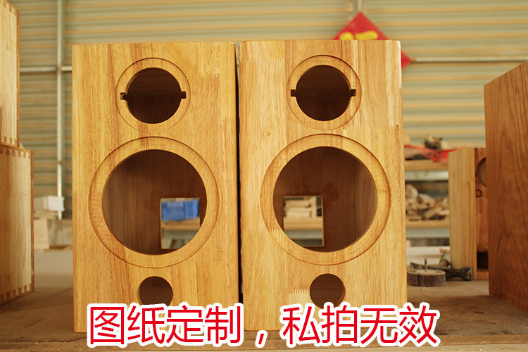 Two-way three-way floor box solid wood speaker drawing custom dovetail mortise and tenon structure