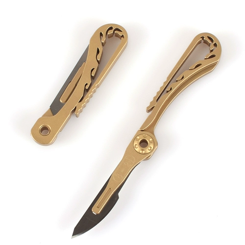 Латунный складной дорожный складной нож, брелок, лезвие, 23 размер