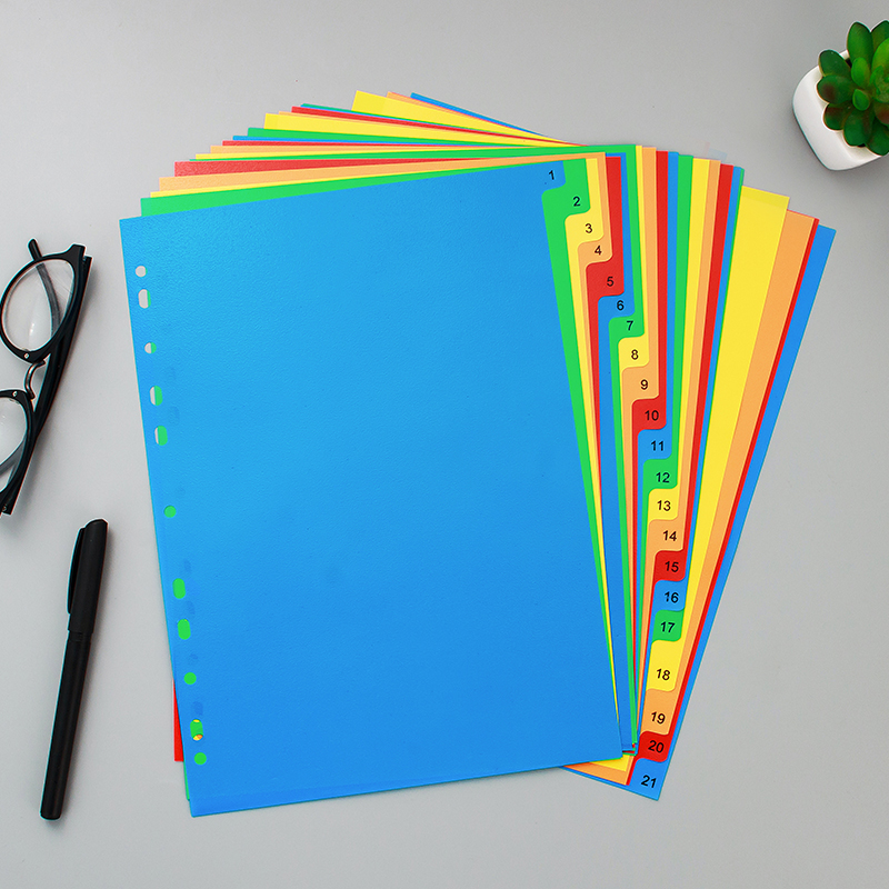 Yuanhuang slippage paper 21 pages index paper classification card catalog index 21 pages classification label color slippage paper 11 holes