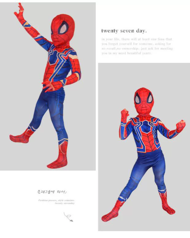 cosplay trang phục Marvel Avengers Super Spider-Man Halloween trẻ em người lớn cos trang phục biểu diễn - Cosplay