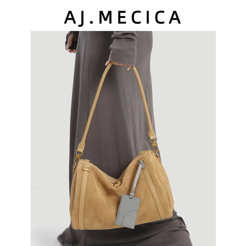 Ajmecica Frosted Leather Boston Pillow Bag Women's Large-Capacity Shoulder Crossbody Commuter Bag Bowling Bag Ajmecica Frosted Leather Boston Pillow Bag Women's Large-Capacity Shoulder Crossbody Commuter Bag Bowling Bag