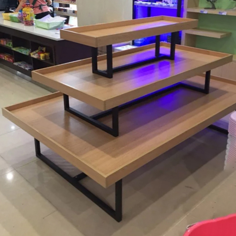 Excellent product display table Jewelry mother and baby shelves Supermarket shelves Cosmetics promotion table Assembly table Display table Island cabinet