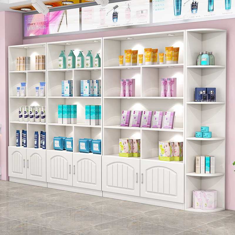 Cosmetics Exhibition Cabinet Shelves Beauty Salon Products Display Cabinet Minima Modern Cupboards Containers Free Combined Eurostyle Doors