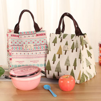 Large Japanese waterproof portable lunch box bag Primary School students insulated lunch bag with rice bag cotton bag
