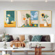 Living room decorative painting modern simple meaning good atmosphere sofa background wall hanging painting new Chinese style triple landscape mural