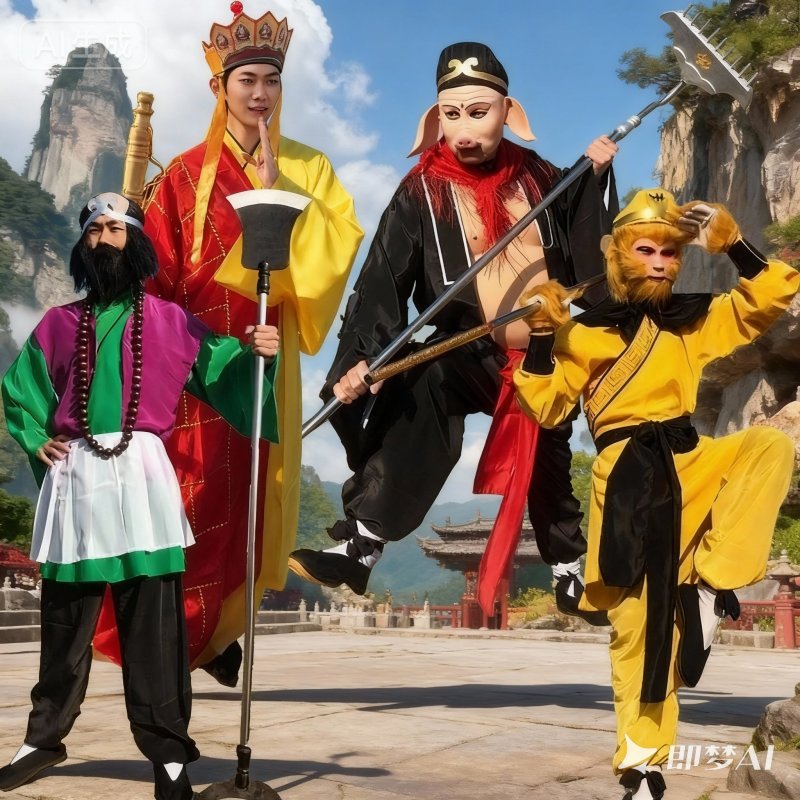 Festival Annual Meeting Performance Costumes Journey to the West Sun Wukong Zhu Bajie Sha Seng Tang Seng Stage Performance Costumes