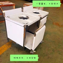 Closed kitchen stainless steel waste collection cart waste collection table waste food table recycling kitchen swill table trash can removable