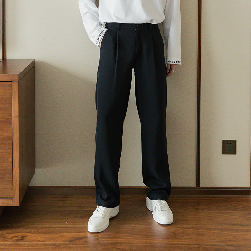 Sicilian men's casual pants Male Korean version loose straight tube drop sense hanging wide leg pants Men's mopping pants