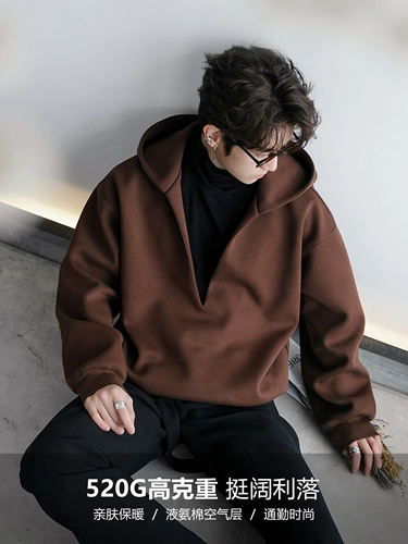 CHICERRO Зимняя толстовка с капюшоном, комплект, лонгслив, оверсайз