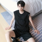 CHICERRO Жилет, мужская летняя белая футболка без рукавов, в американском стиле