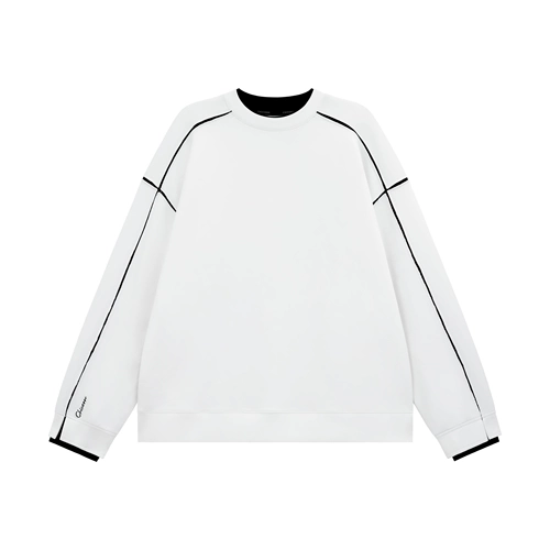 CHICERRO Осенний белый весенний лонгслив для отдыха, толстовка, круглый воротник