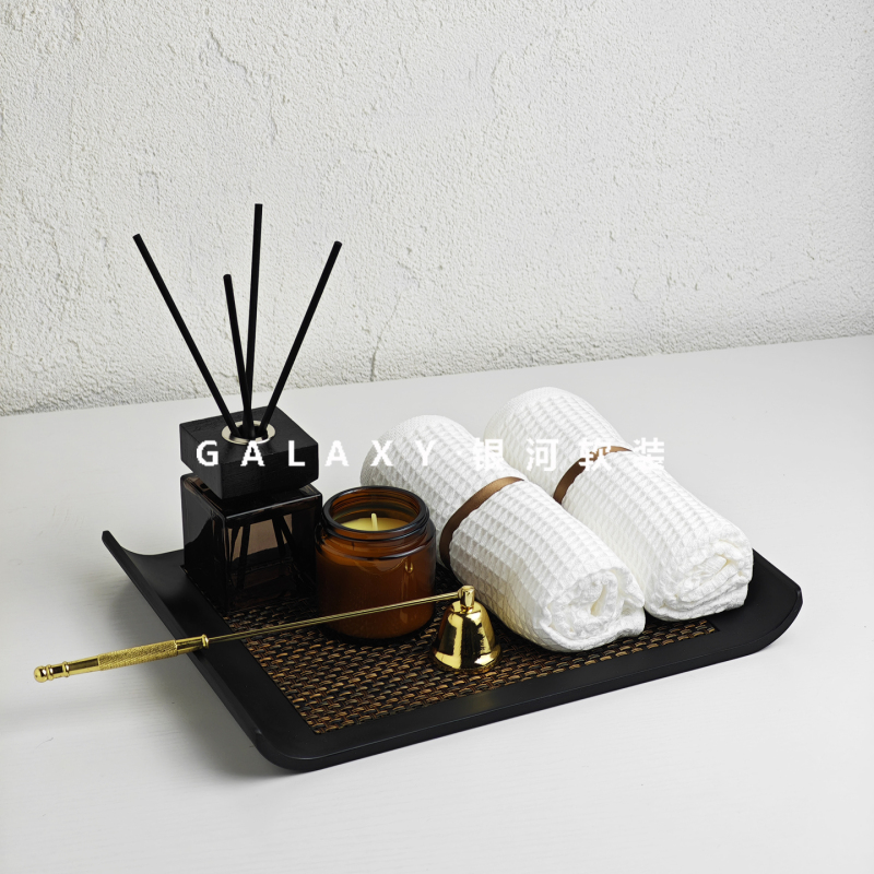 High-End Model House Bathroom Decorations, Bathroom Sales Office Decoration, Bathroom Tray Combination, Aromatherapy Candle Set