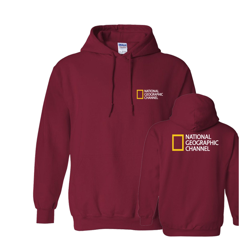 National Geographic Sweatshirt, Autumn and Winter Fleece-Lined Thickened Jacket Hoodie