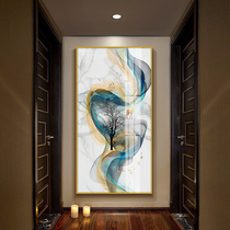 Genguan Decoration Painting Modern Minimalist Entrance Door Mural Vertical Version Entrance Living Room Eu Style Light Lavish Corridor End Hung Painting