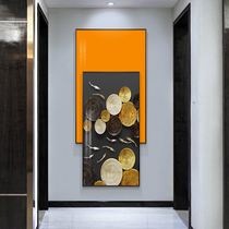 Nine fish picture porch decorative painting modern simple creative superposition wall painting corridor aisle decoration mural porcelain hanging painting