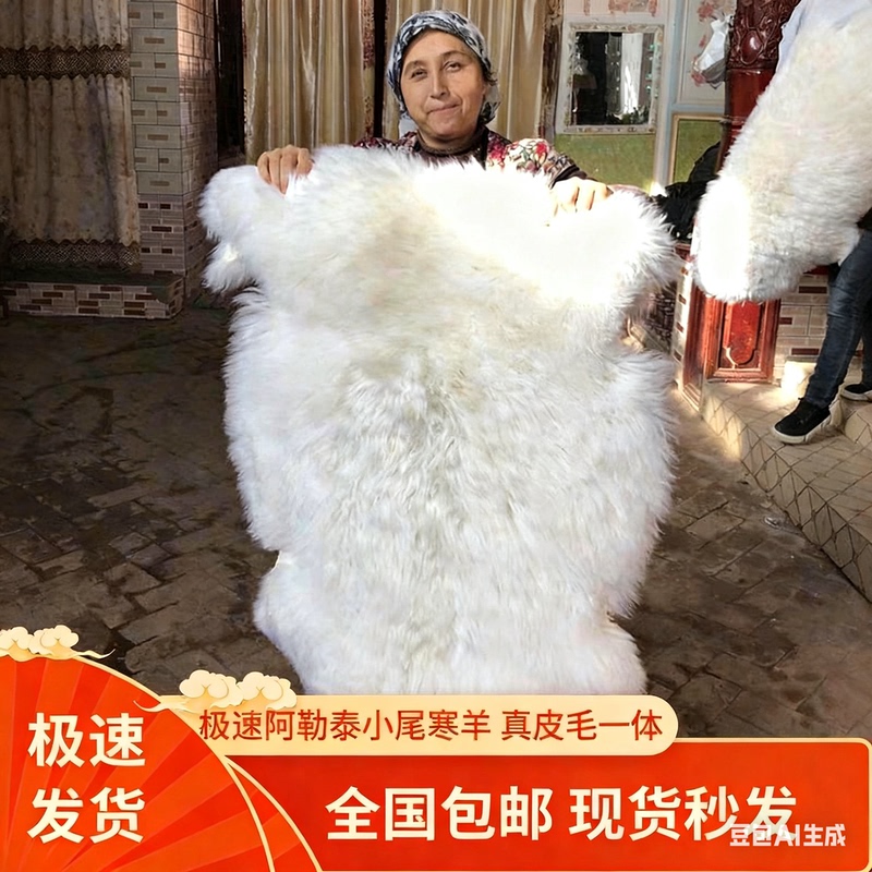 Xinjiang Altay Wool Blanket, Whole Sheepskin Car Seat Cushion, Sofa Cushion, Fur Integrated Cashmere Blanket Cushion
