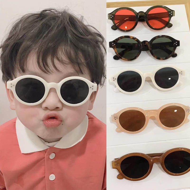 2020 new vintage retro children sunglasses baby 100 hitch resistant UV boy girl sunglasses tide