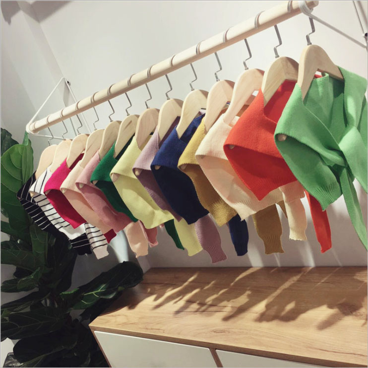 Children's small shawl tie scarf college wind fake collar knit shoulder shoulder autumn and winter children boys and girls baby foreign air versatility