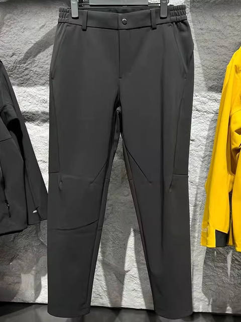Anta Champion All-Weather Trousers Men's Business Winter Fleece-Lined Waterproof Slim Fit Knitted Pants 152440309