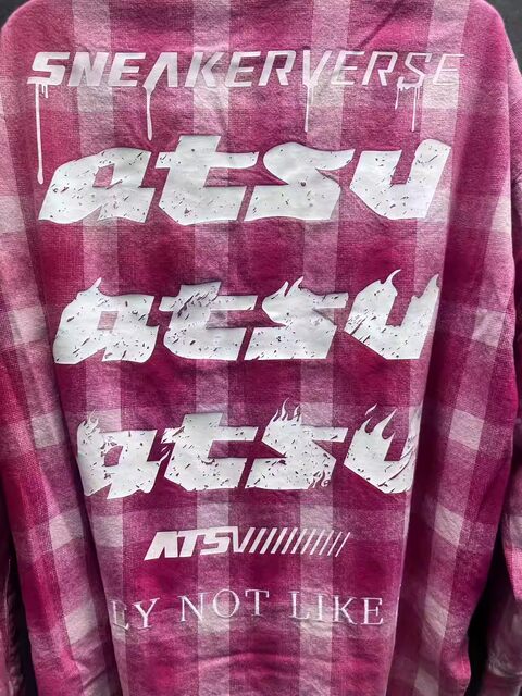 Anta Atsv Wang Yibo Birthday Edition New Gny Series Pink Plaid Shirt 172541603V