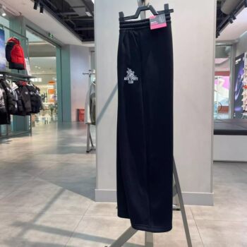 Anta Casual Sports Pants for Women 2024 Winter New Style Fleece-Lined Warm Loose Straight Sweatpants 162448304