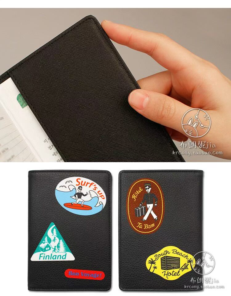 Hàn Quốc oohlala người giữ hộ chiếu ngắn gói ID thiết kế gói hộ chiếu du lịch đa chức năng gói thẻ lưu trữ túi đựng giấy tờ