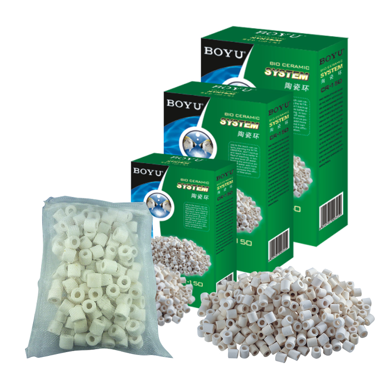 Boyu fish tank aquarium super decomposition force fish tank filter material ceramic ring CR-150 300 500