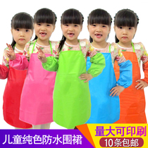 Korean Version Children Apron Waterproof Drawing Clothes Men And Women Childrens Babies Painting Fine Arts Apron Eating Clothes Custom