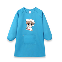 Childrens hood Long sleeves Kindergarten Fine art painting canvas apron Anti-wearing dining Dining Around Pocket Custom Logos print