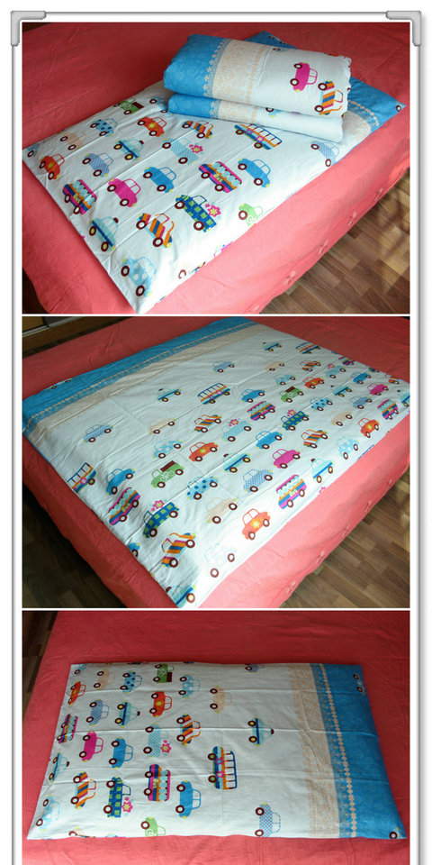 Chăn bông hoạt hình trẻ em chăn quilt Sinh viên chăn đôi duy nhất Vỏ gối Tấm có thể được tùy chỉnh 	bộ chăn phao ga gối