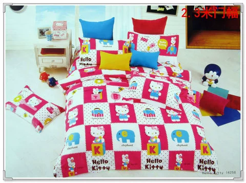 Chăn bông hoạt hình trẻ em chăn quilt Sinh viên chăn đôi duy nhất Vỏ gối Tấm có thể được tùy chỉnh chăn phao siêu nhẹ