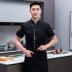 Quần áo làm việc đầu bếp nam ngắn tay mùa hè mỏng thoáng khí ăn nhà hàng căng tin quần áo nhà bếp dài tay tùy chỉnh cho nữ dong phuc dau bep ao bep 