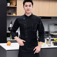 Элитный черный лонгслив, фартук