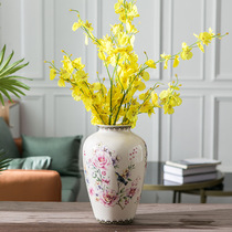 Creative American ceramic vase New Chinese living room Dry flower floral floral floral floral floral floral floral flower vase