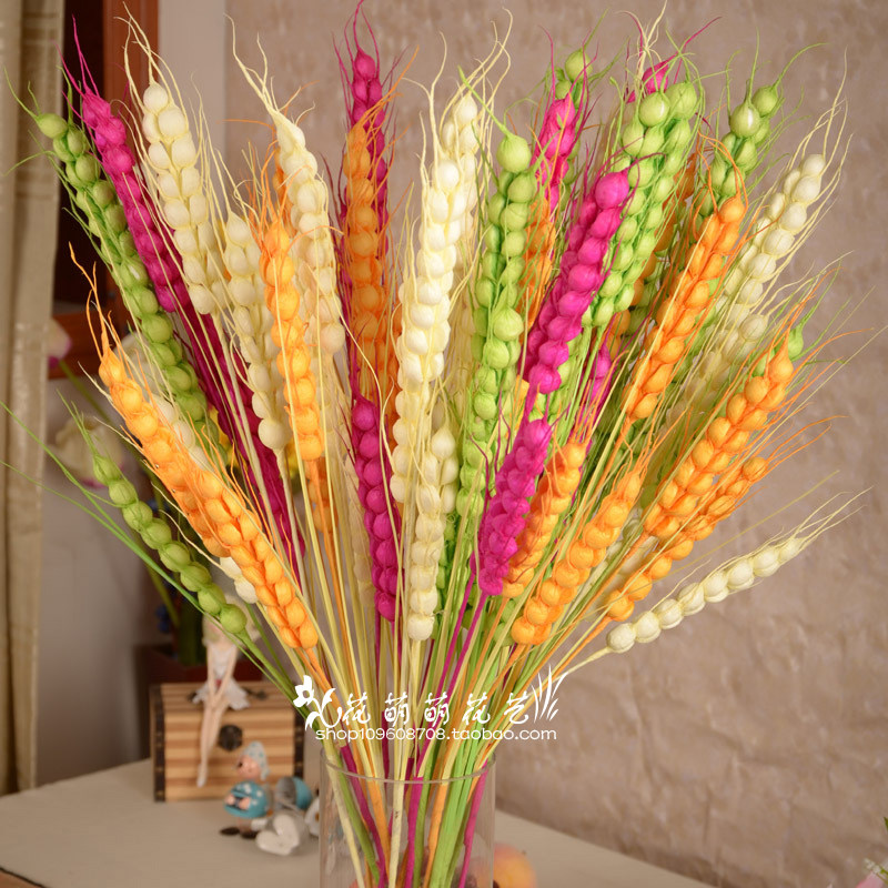 Pure natural decorative flower art simulation dry flower fake flower shooting small props dry flower wheat about 76cm high simulation wheat ear