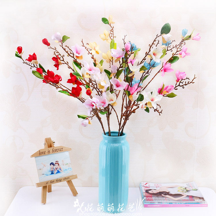 Manufacturer direct mail hand feel over glue emulation flutter jade Orchid special jade Orchid branch Family decorative silk flowers