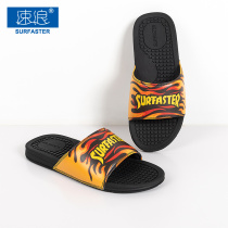 Swimming slippers mens trend sports summer fashion outside wear non-slip personality cool drag beach pool word drag thick bottom
