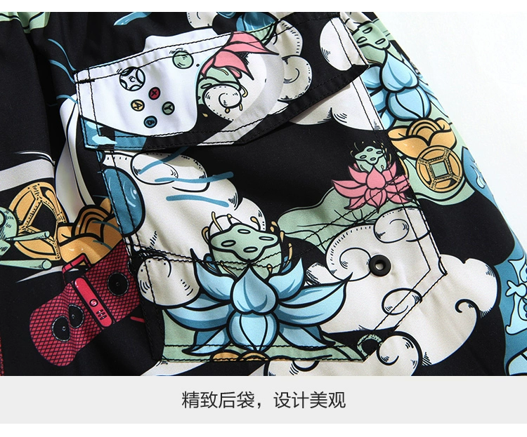 Quần đi biển Thái Lan size lớn làm khô nhanh xu hướng nghỉ dưỡng bên bờ biển tắm nước nóng mùa xuân có thể bơi quần bơi đôi 	mua quần áo đi biển nam	