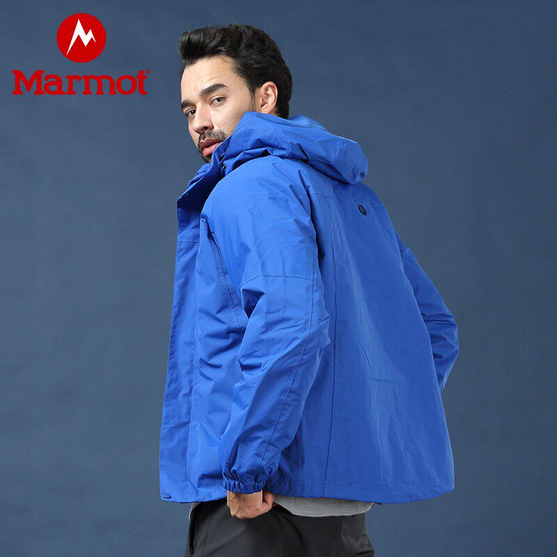 0点开始限2小时 Marmot 土拨鼠 灰鹅绒内胆 男式三合一户外冲锋衣 V40715 多重优惠折后￥1099包邮 2色可选