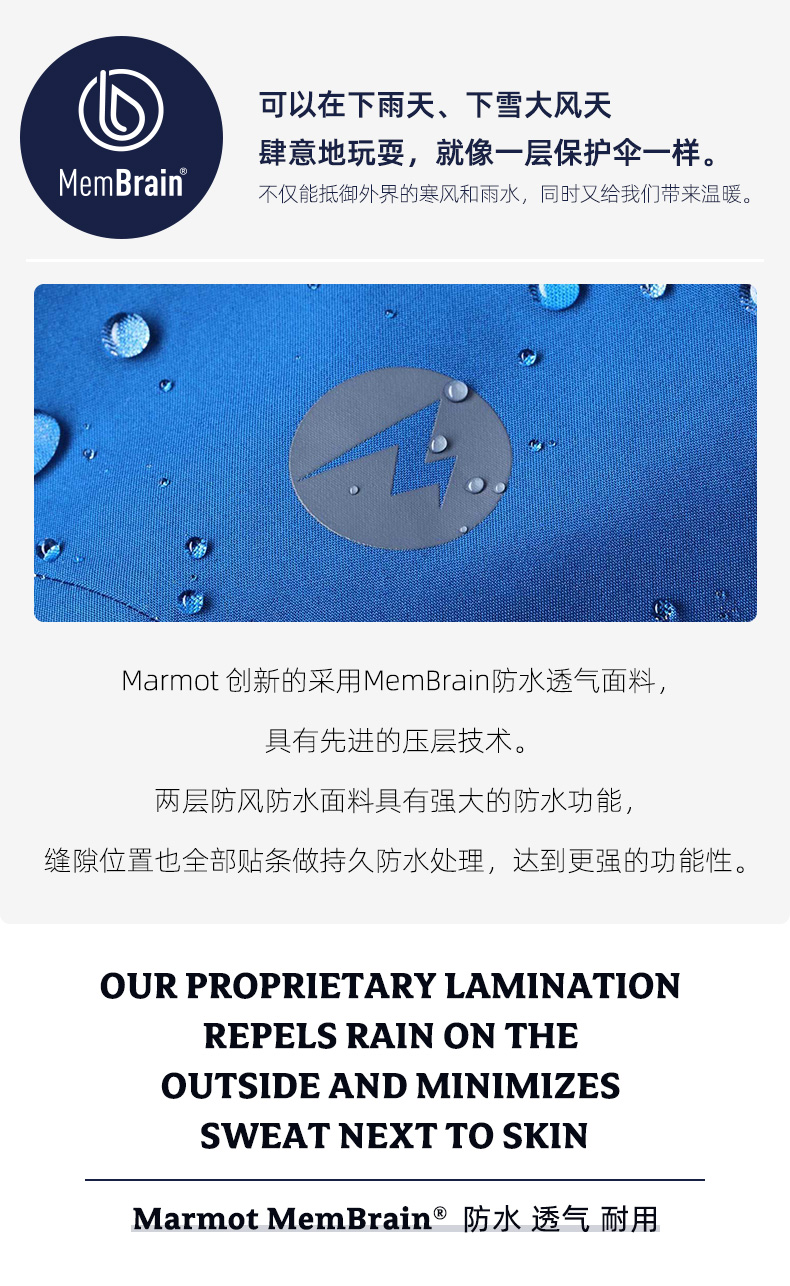 顶级户外 土拨鼠Marmot 秋冬新款 180克700蓬拒水鹅绒 男中长派克羽绒服 图4
