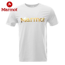 99元包邮 Marmot 土拨鼠 情侣款烫金Logo印花棉质短袖T恤H42762