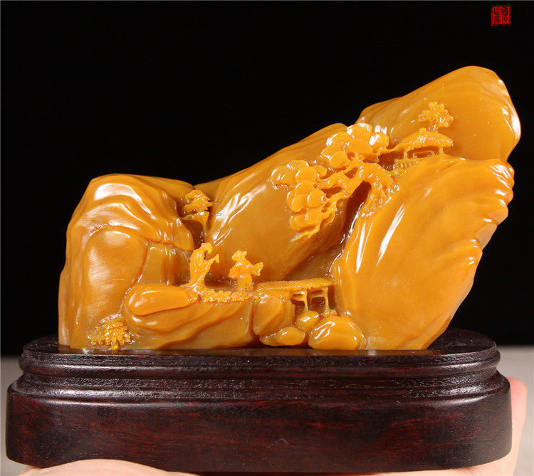 Northern Lao Tian Huang Pendulum Pieces Old Sexual All Yellow Permeable Fields Yellow Freeze Pendulum Pieces (Visiting Friends Photos) Collection of gifts and gifts Jiao