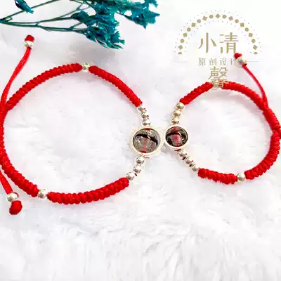 Baby fetal hair souvenir making sterling silver baby fetal hair umbilical cord breast milk red rope hand diy homemade material bag