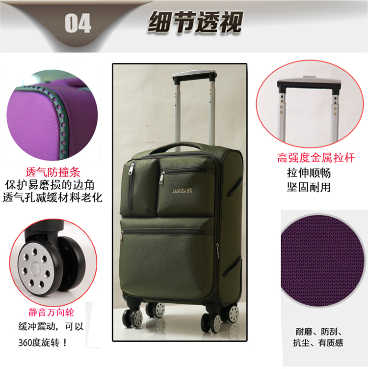 Bánh xe phổ hành lý nữ xe đẩy trường hợp nam 20 inch nội trú sinh viên đại học 24 Oxford vải vali 22 hộp kinh doanh balo du lịch