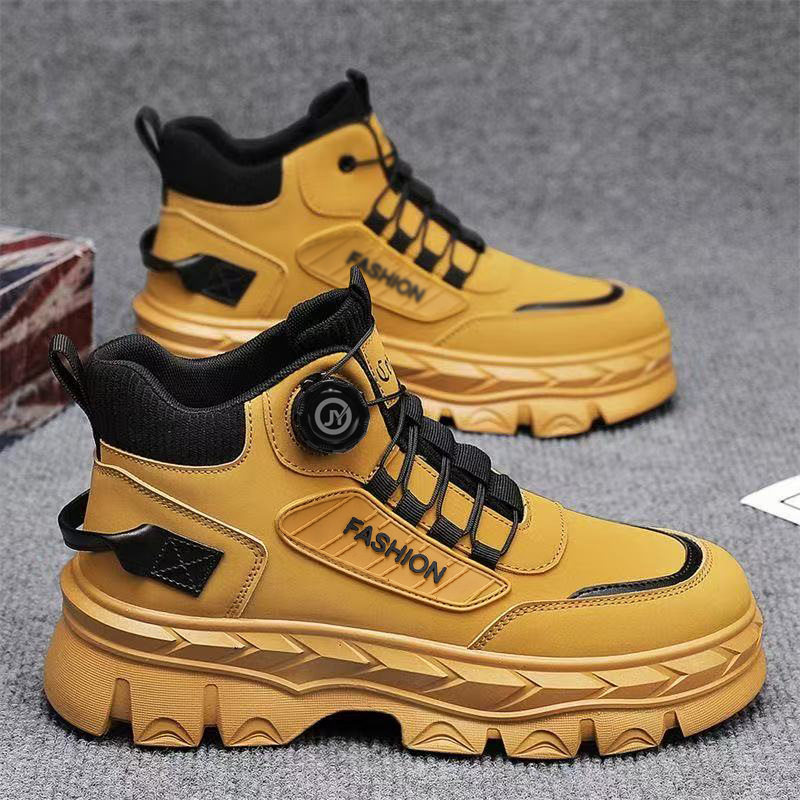 Labor Protection Men's Shoes for Winter Construction Site Work, Non-Slip, Wear-Resistant, High-Top Shoes for Work, Outdoor Sports, Hiking, Martin Boots
