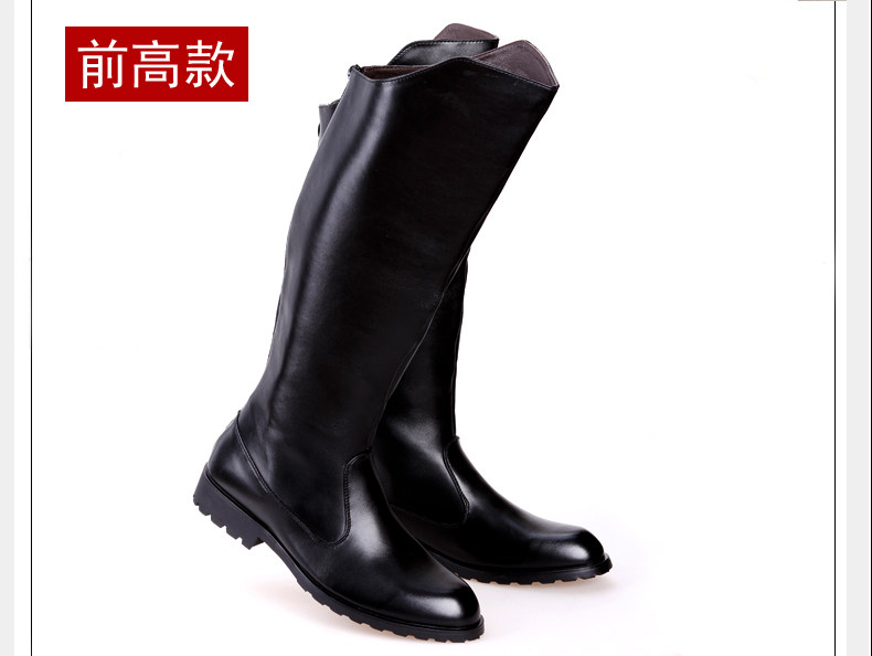 Mens Fashion Riding Boots Military Boots PU Leather Knee High